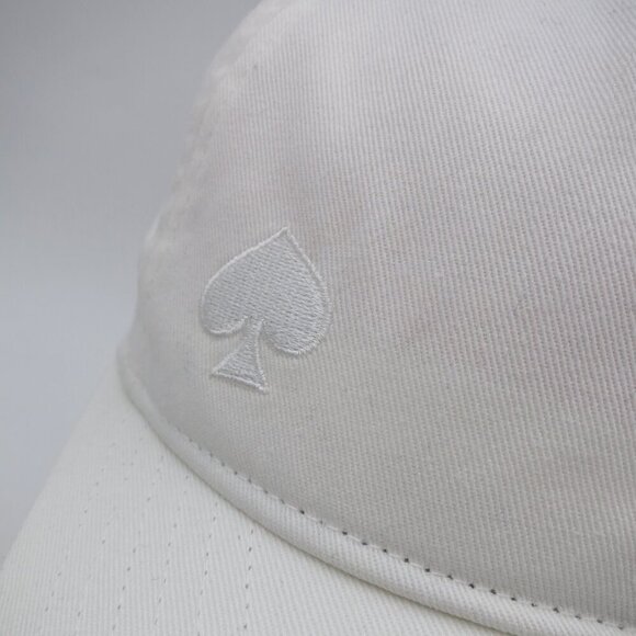 Kate Spade 100% Cotton Cream Bow Baseball Hat Embroidered Logo OS NWT Kate Spade New York Bow Baseball Cap in Cream OS NWT  main image 2